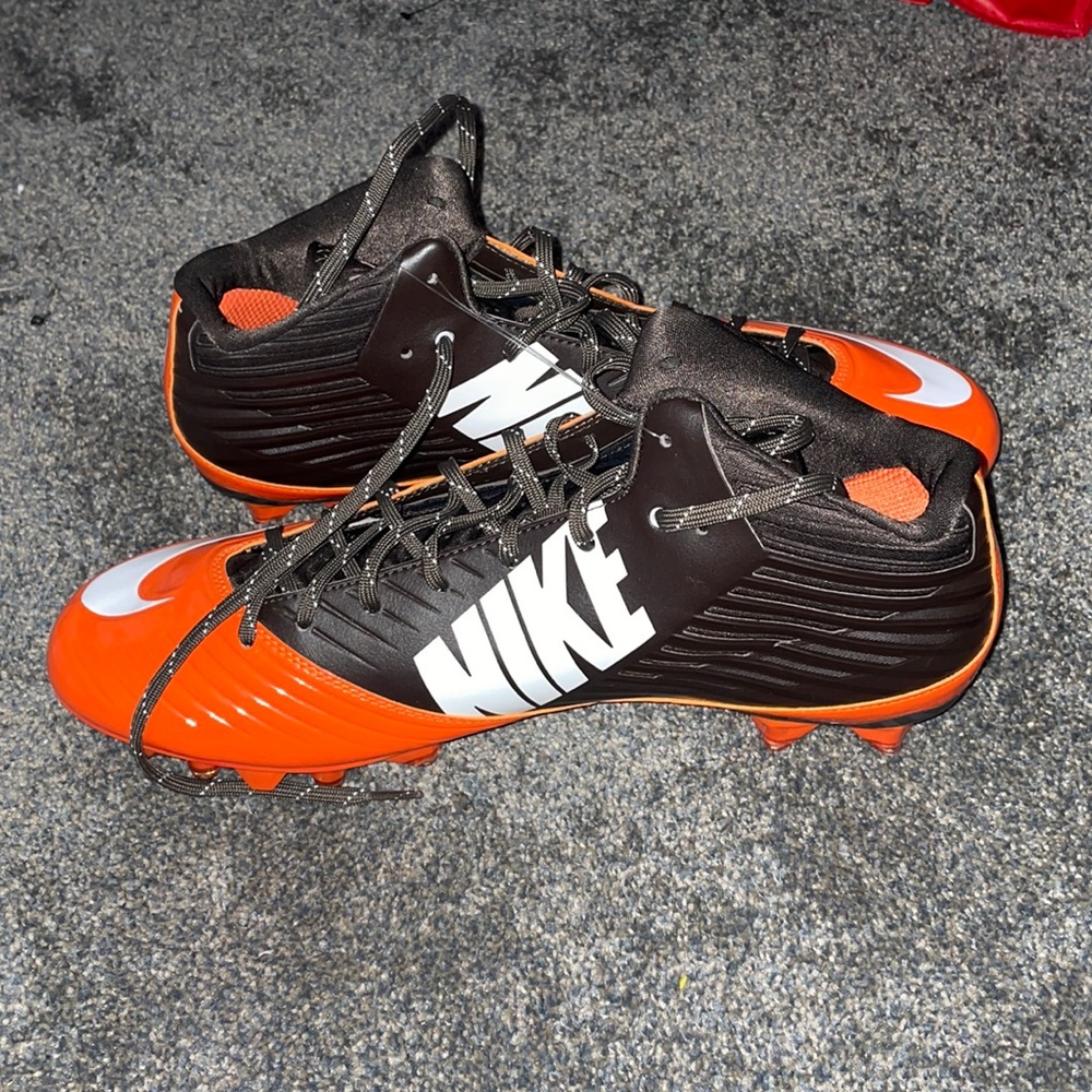 Nike Mens Vapor Speed Pro 3/4 Football Cleats Orange Brown 668839-208 Size 15